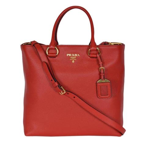 prada vitello phenix tote red|Prada Vitello Phenix Red Leather Shopping Tote 1bg865.